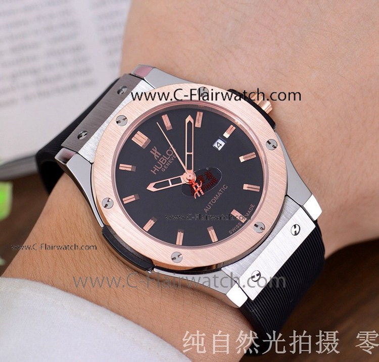 Fake Hublot Classic Fusion Automatic Watch 2-T Rose Gold